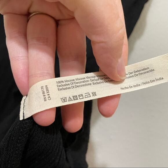 Free People Intimately Black Lace Sleeveless Mini Dress Womens S Slip Beaded - Picture 4 of 10